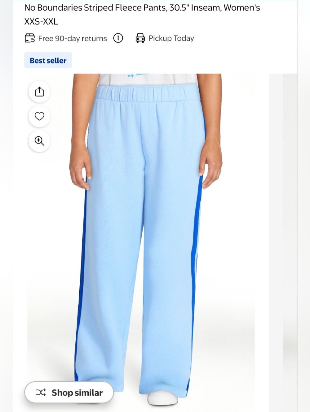 No Boundaries Striped Fleece Pants